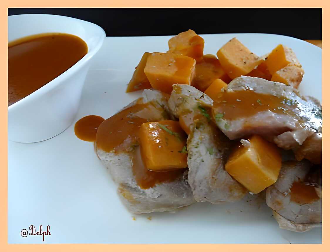 Recette de Filet mignon aux patates douces, sauce porto