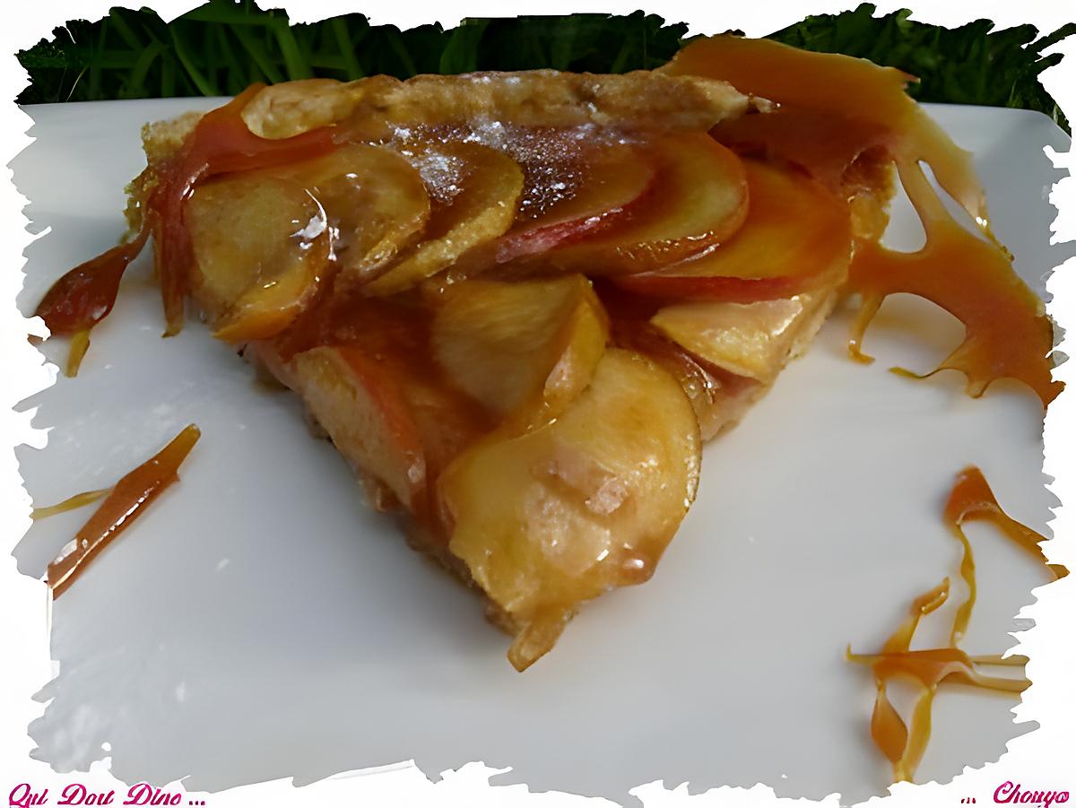 recette Tarte aux pommes/coings et caramel