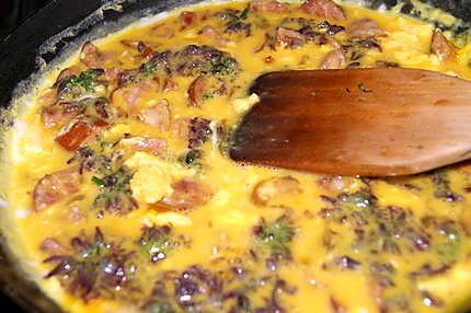 recette Omelette aux fleurs de ciboulette
