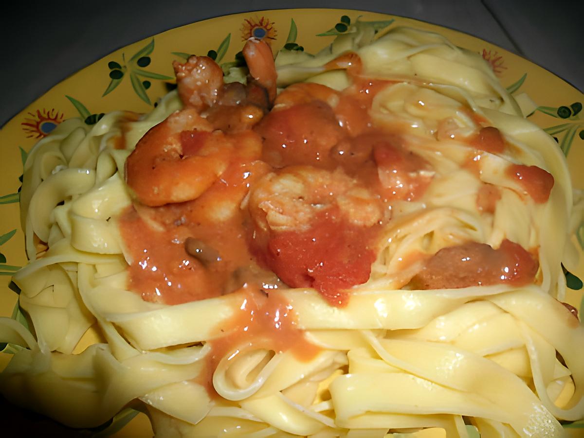 recette Crevettes sauce rosée