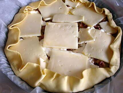 recette quiche p de terre , oignon ,lardons et fromage à raclette