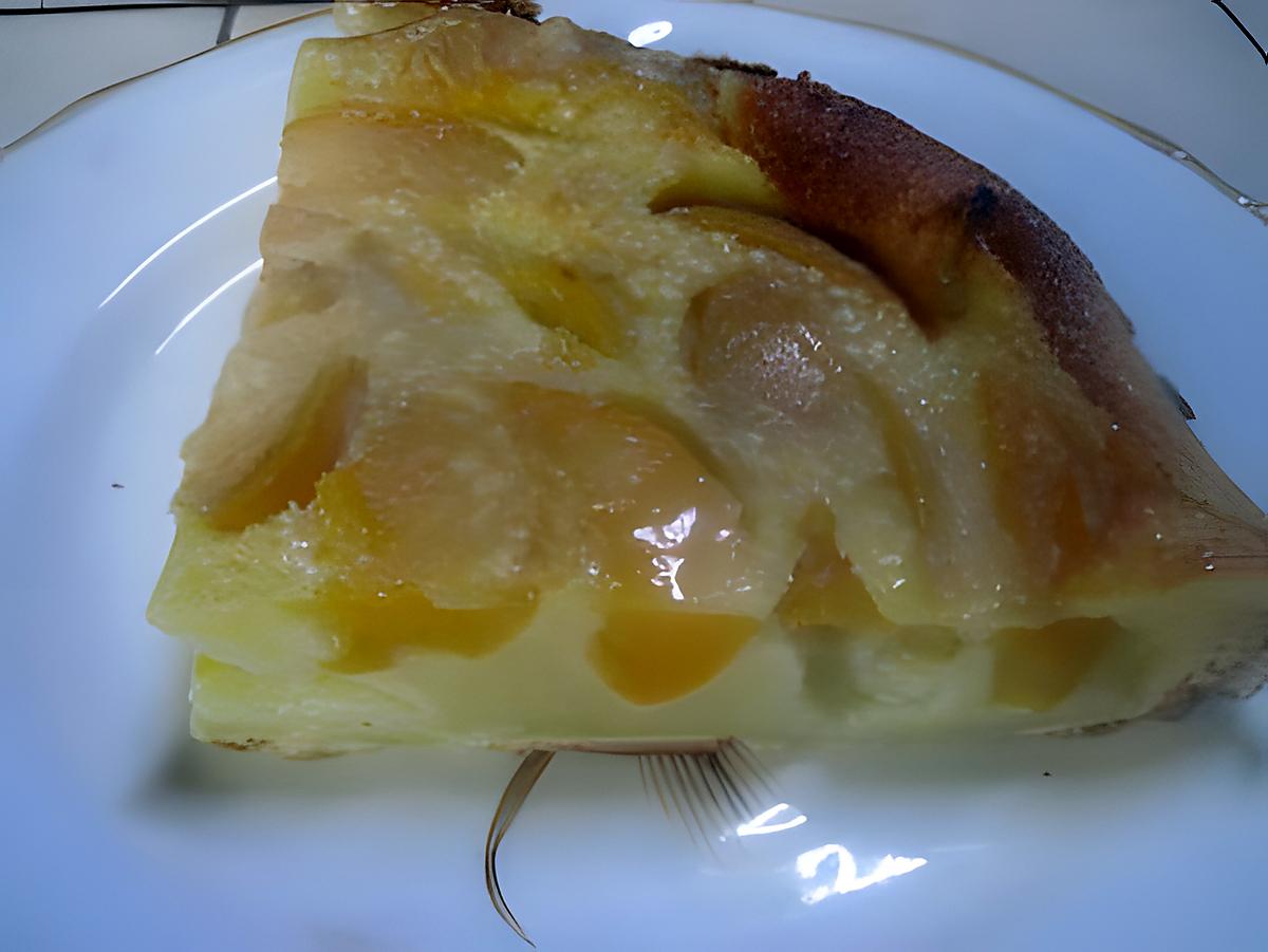 recette Clafoutis aux pêches de sirop.