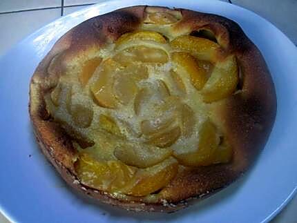 recette Clafoutis aux pêches de sirop.