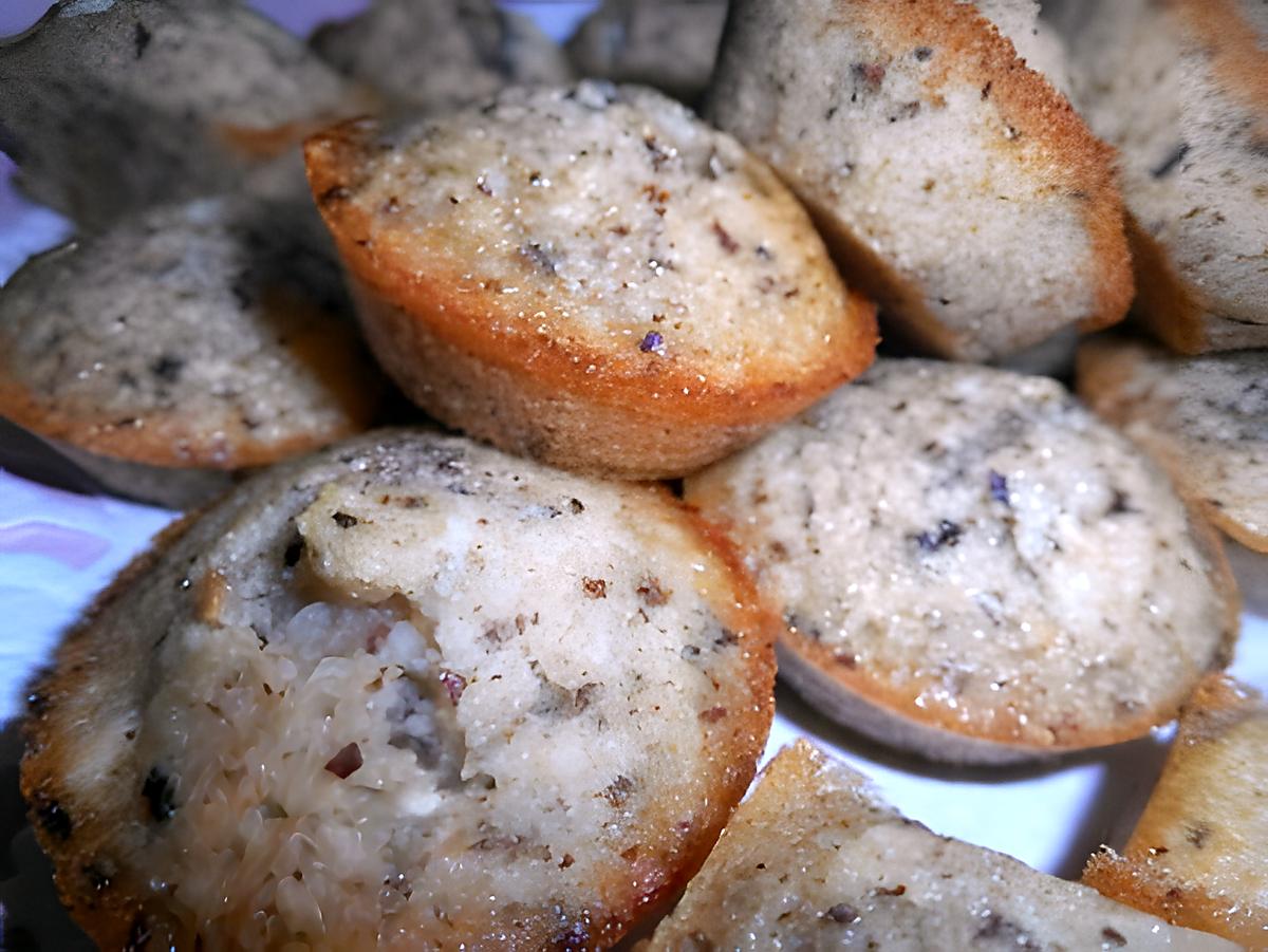 recette Financier noisette poires caramélisés au miel