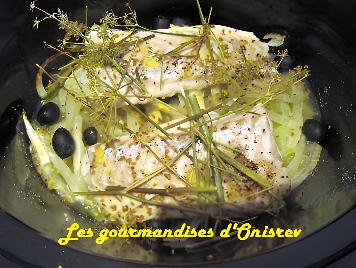 recette Cabillaud au fenouil et aux olives noires au mijoteur