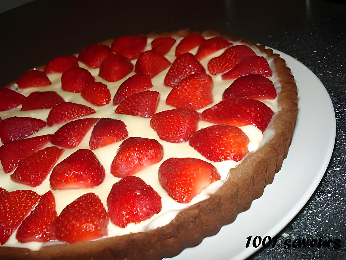 recette Tarte aux fraises et aux 2 chocolats