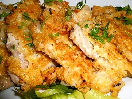 recette FETTINE  DI  POLLO IMPANATE AL LIMONE (escalopes de poulet panées au citron)