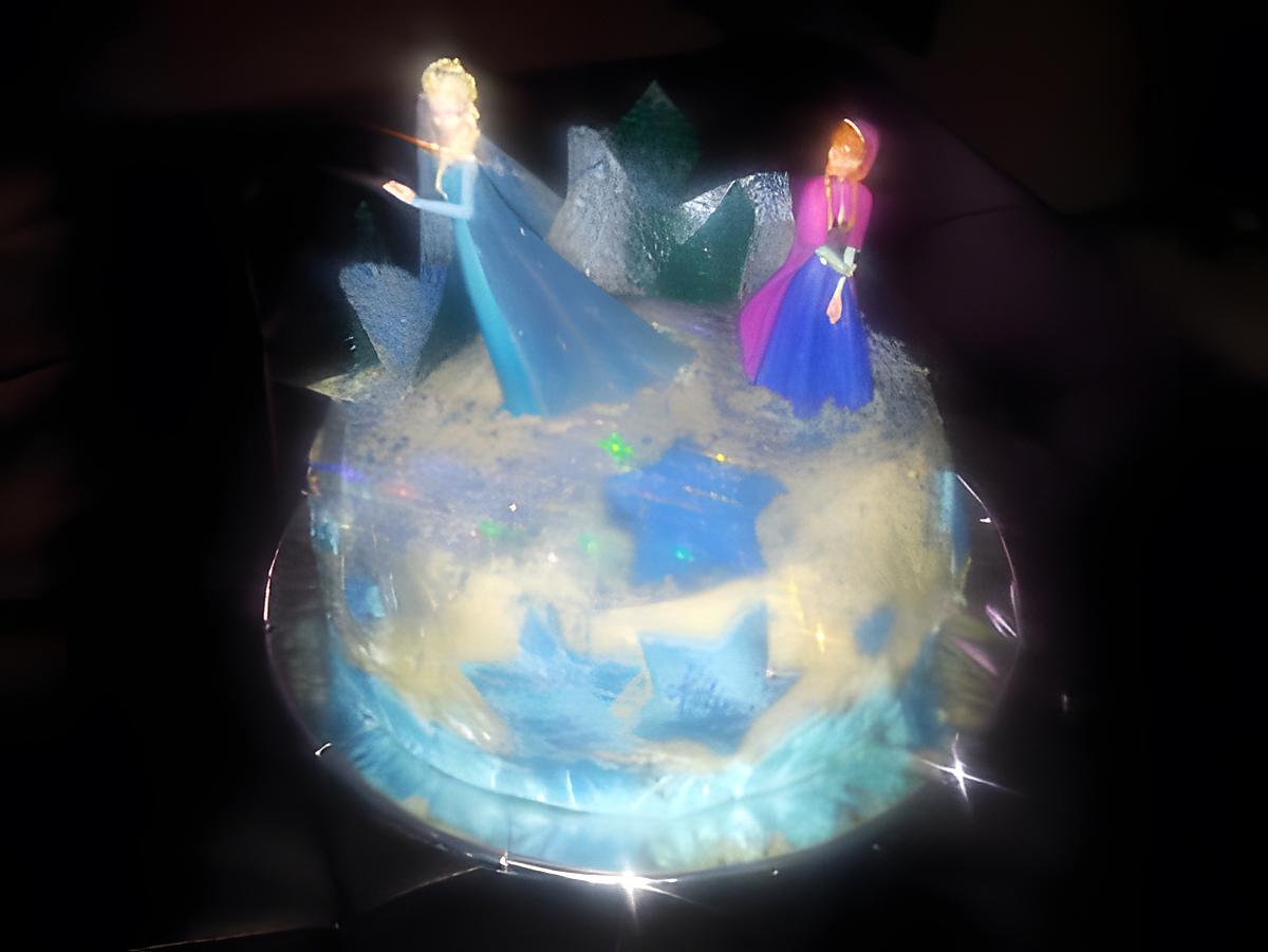 recette Gâteau anniversaire Reine des Neiges