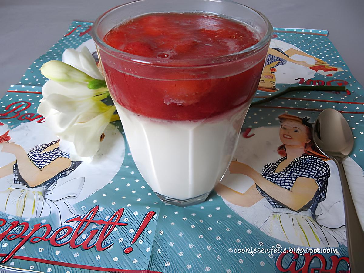 recette Panna cotta à la fraise