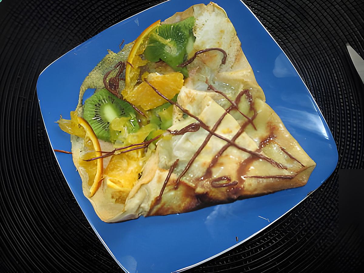 recette crepe kiwi orange,chocolat