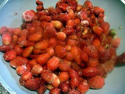 recette Confiture de fraises et rhubarbe.