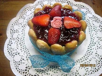 recette Charlotte aux fraises mascarponne.