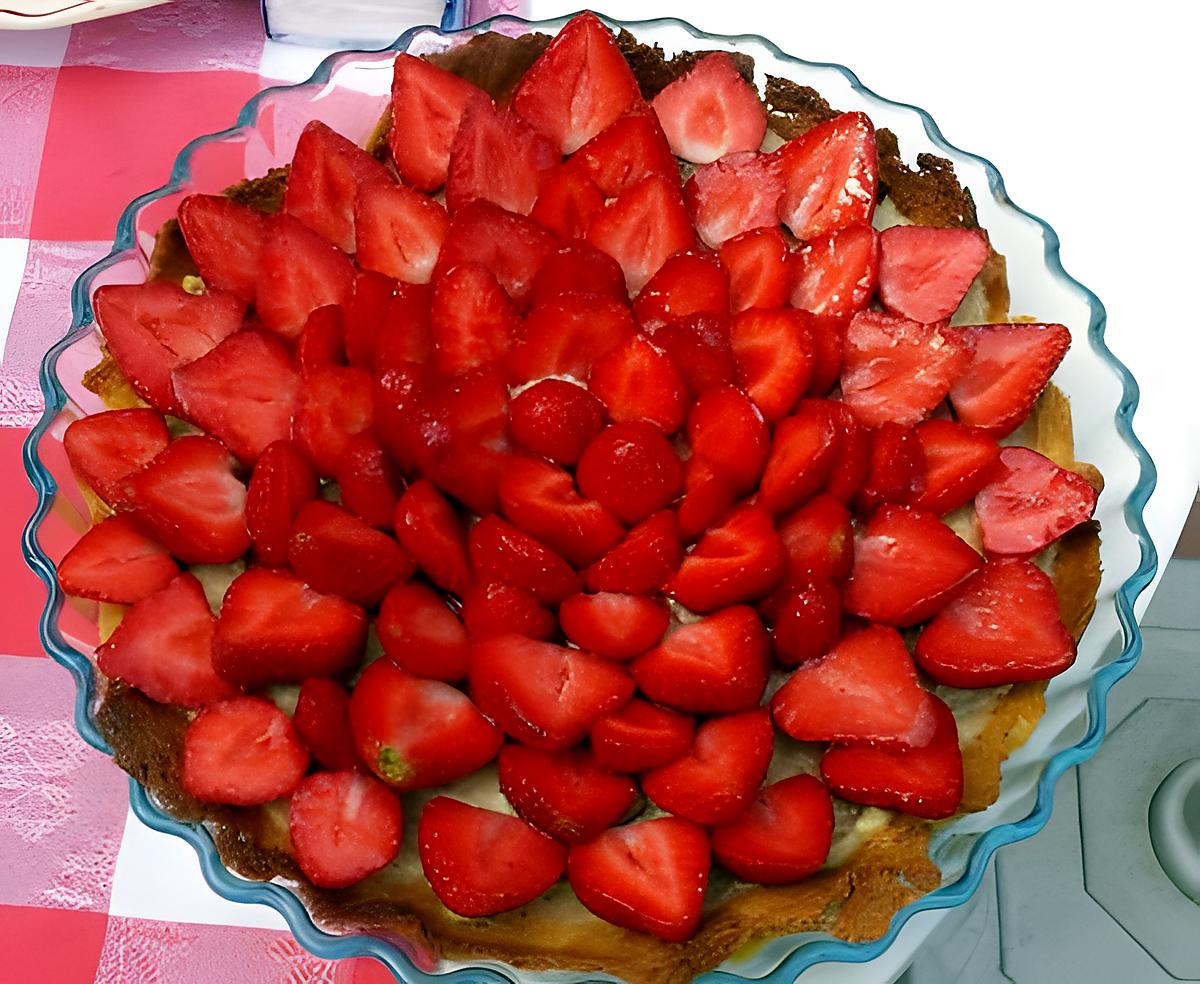 recette Tarte aux fraises sur pâte à sablé breton (comme mercotte)