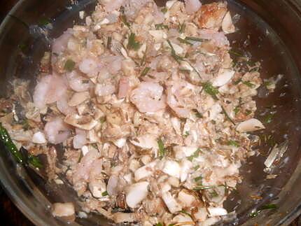 recette Truite de mer farcie a la russe