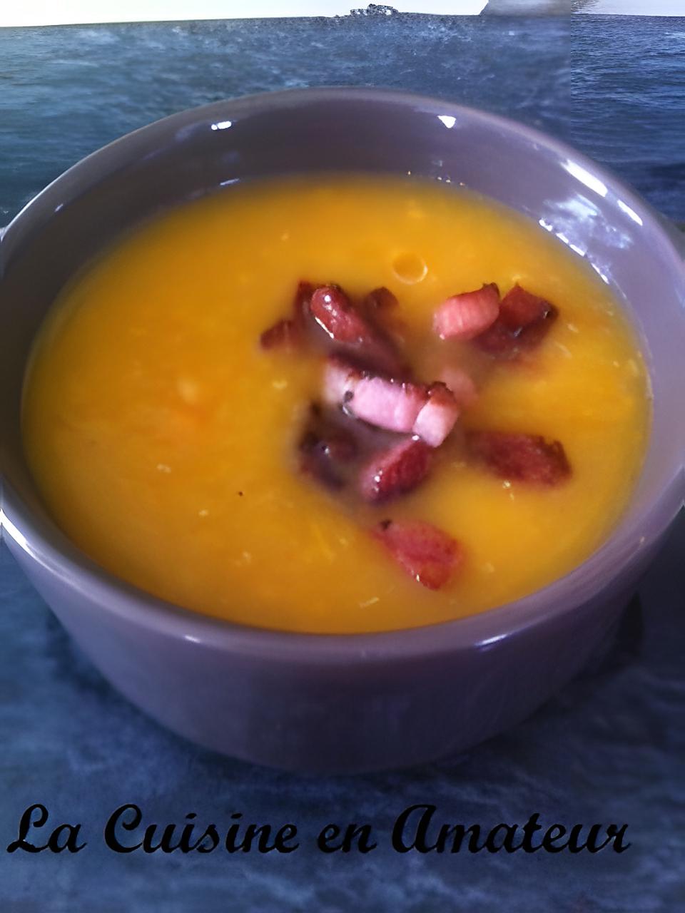 recette Velouté de carottes, cumin, lardon