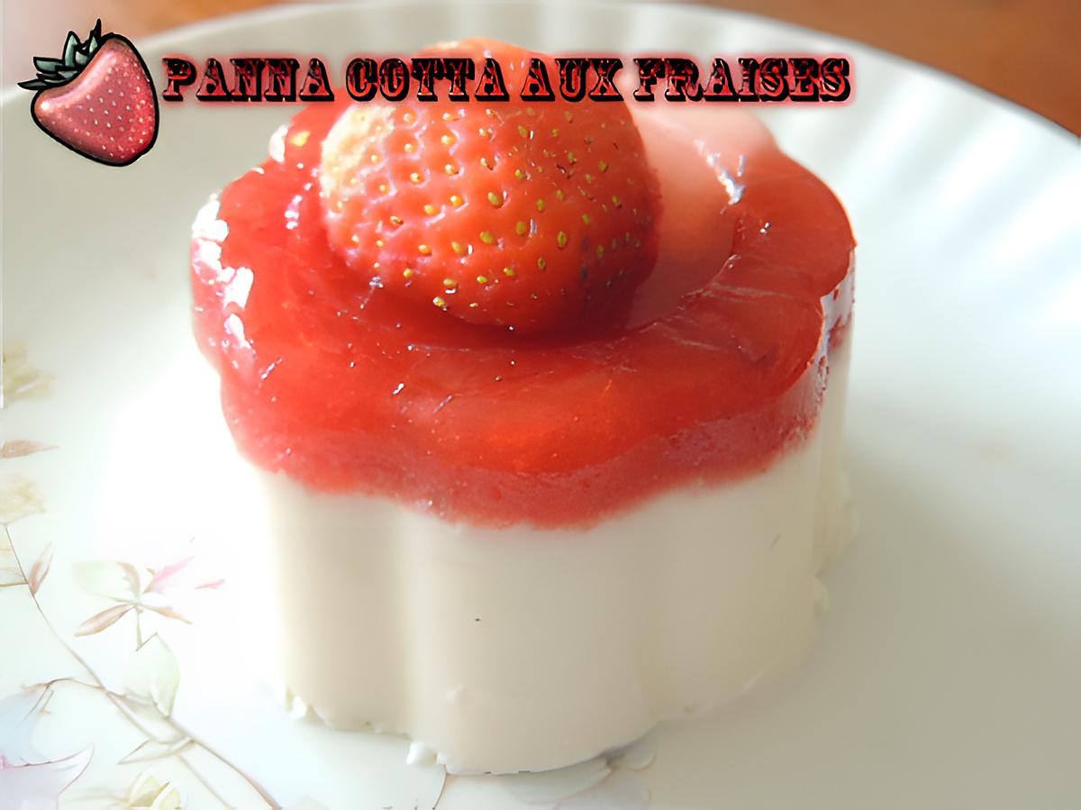 recette PANNA COTTA AUX FRAISES