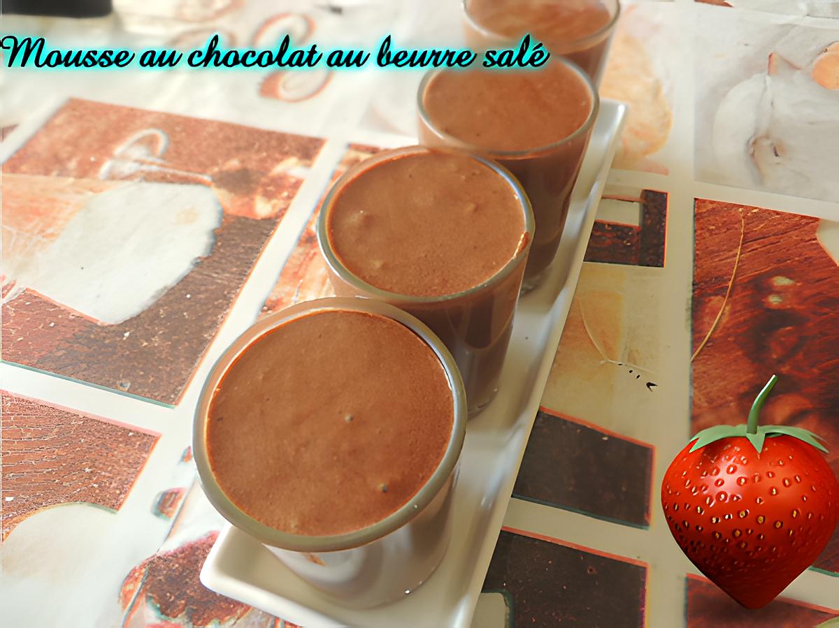 recette MOUSSE AU CHOCOLAT AU BEURE SALE