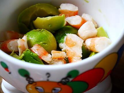 recette Avocat aux crevettes sauce coktail