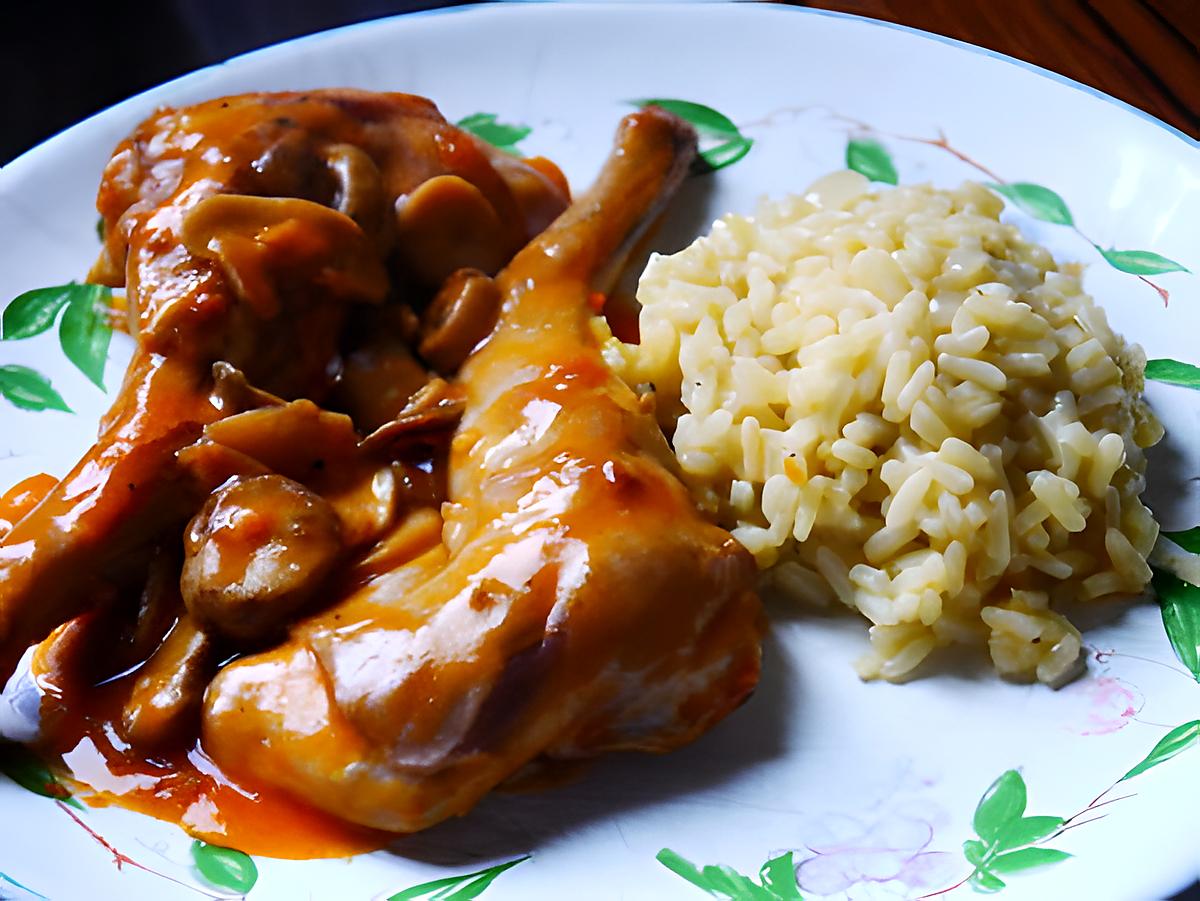 recette Gigolettes de lapin à la sauce tomate et champignons