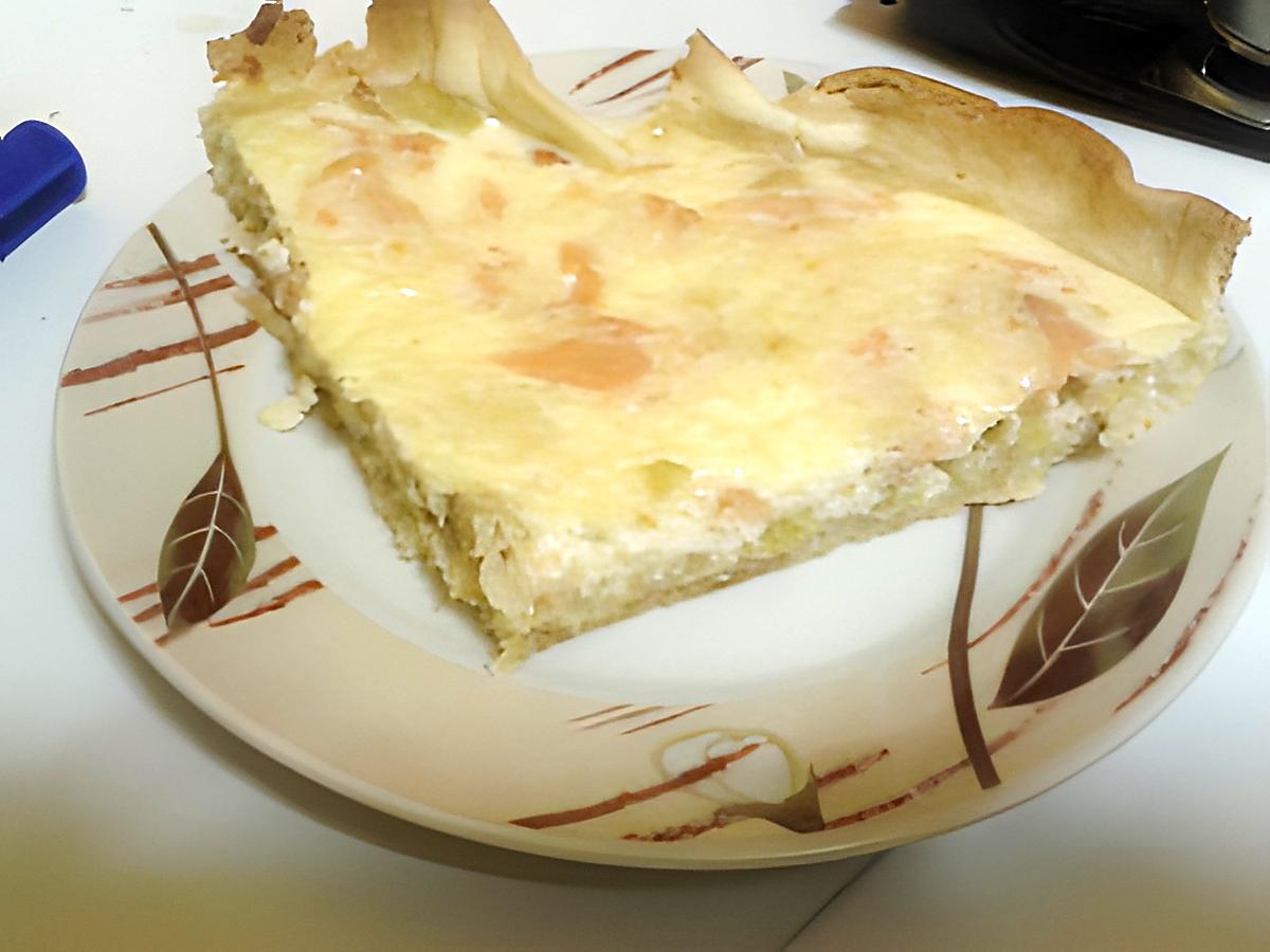 recette Quiche aux poireaux et saumon fumé