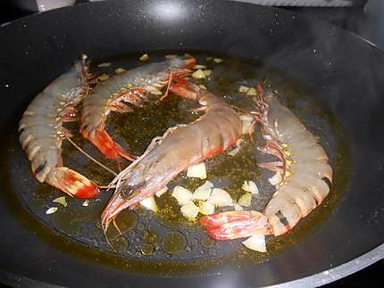 recette SPAGHETTADE  VONGOLE  E  GAMBAS