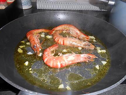 recette SPAGHETTADE  VONGOLE  E  GAMBAS