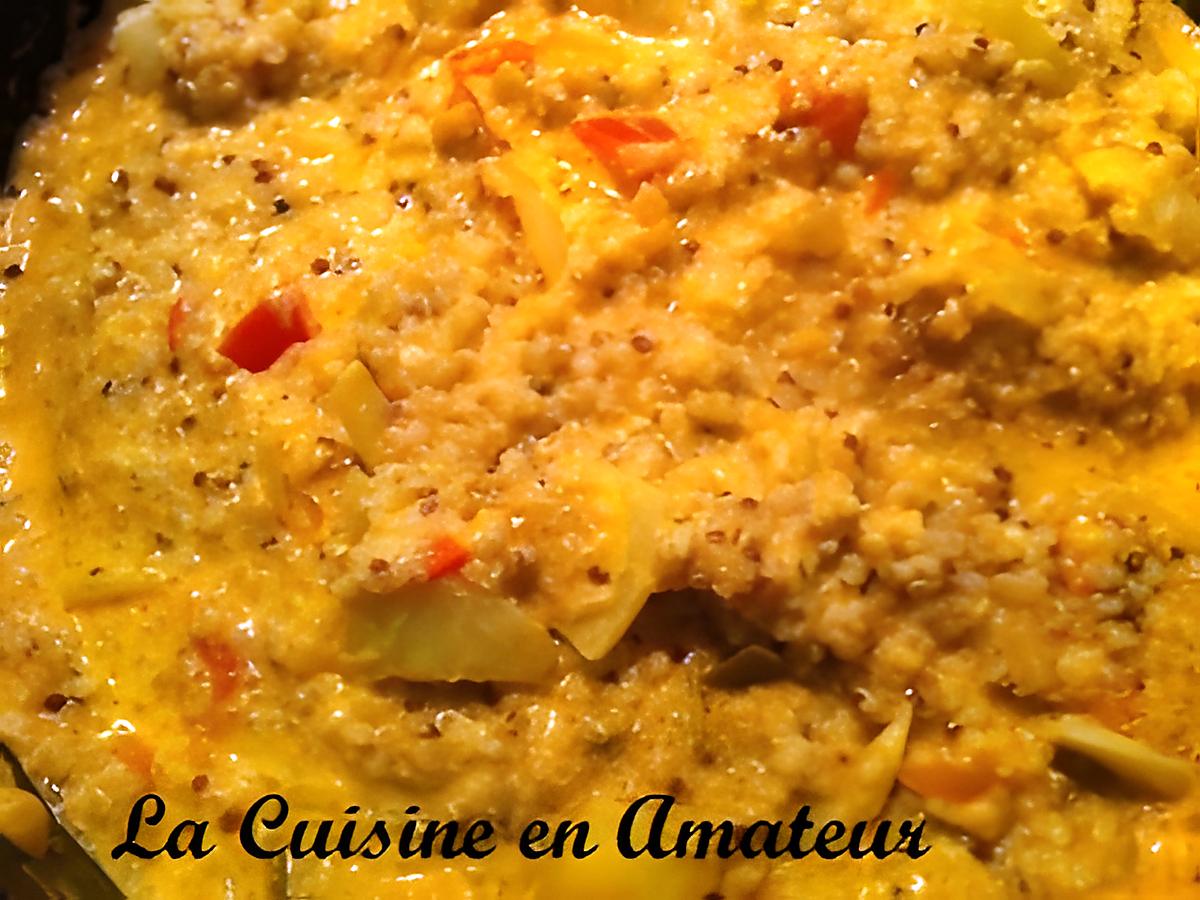 recette Quinoa et boulghour à la crème et poivrons confits