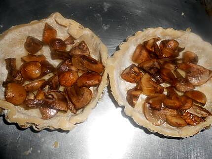 recette Tartelette aux champignons