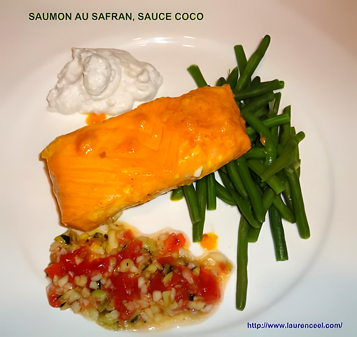 recette SAUMON AU SAFRAN, SAUCE COCO