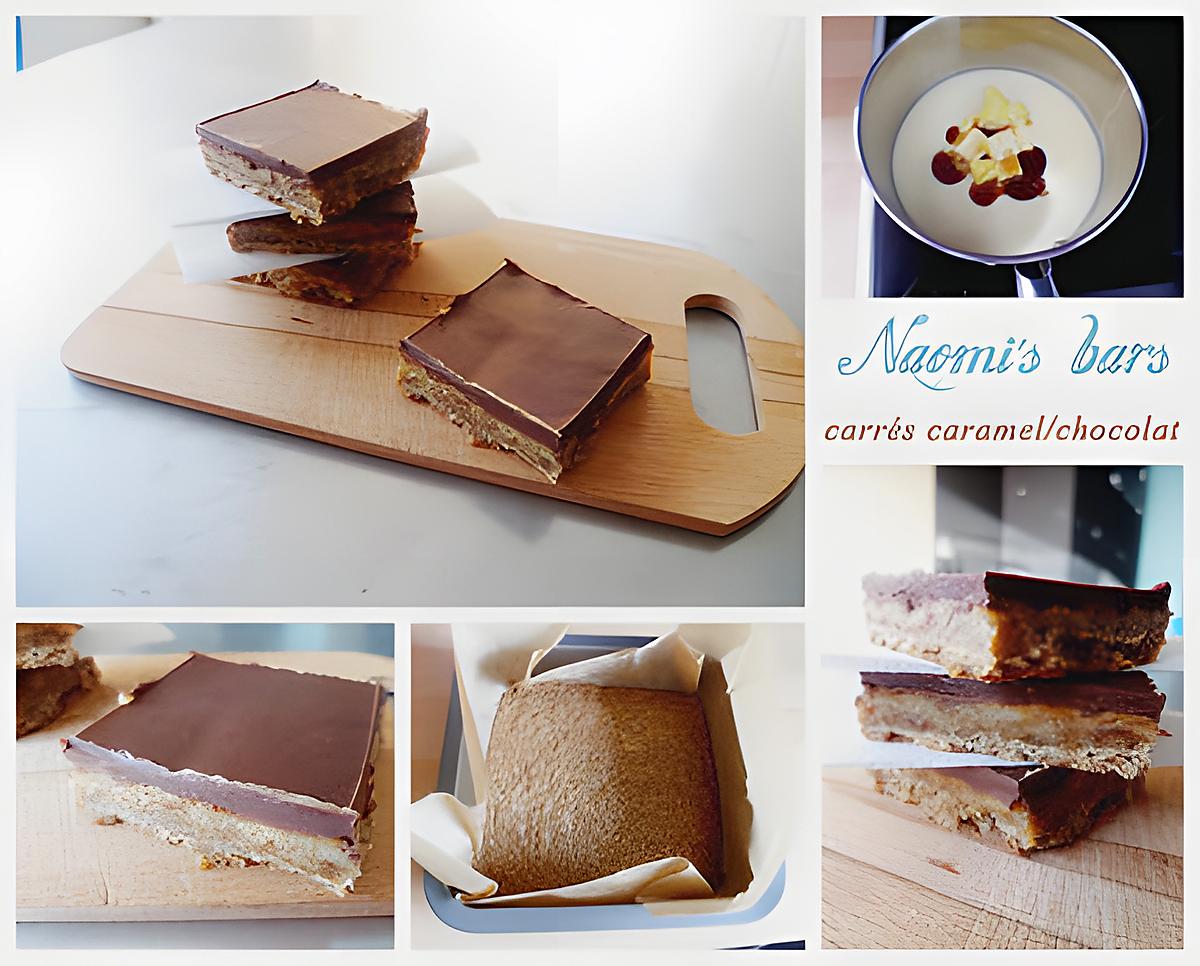 recette Naomi’s bars (carrés caramel/chocolat)