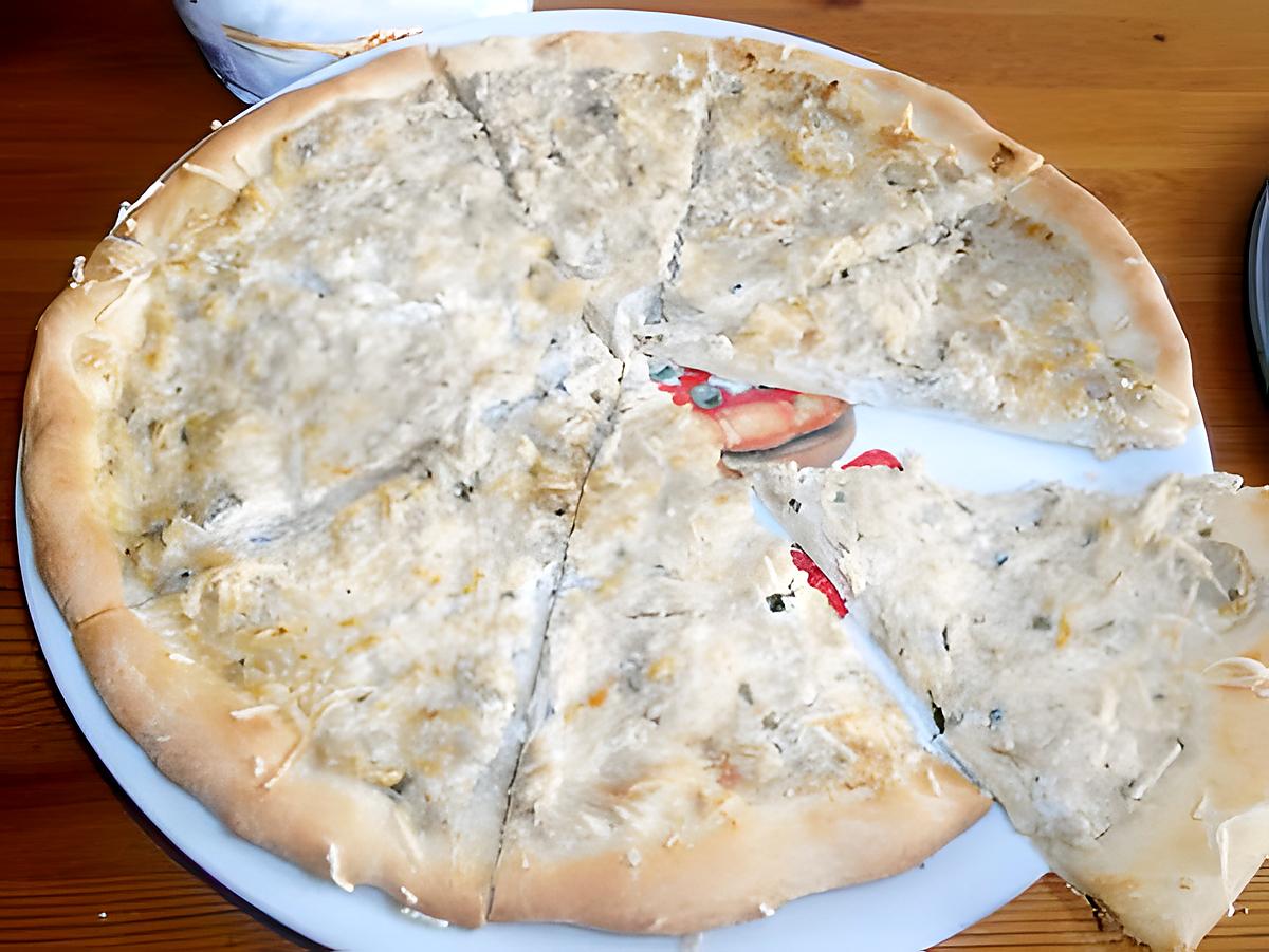 recette Pizza thon crème fraiche