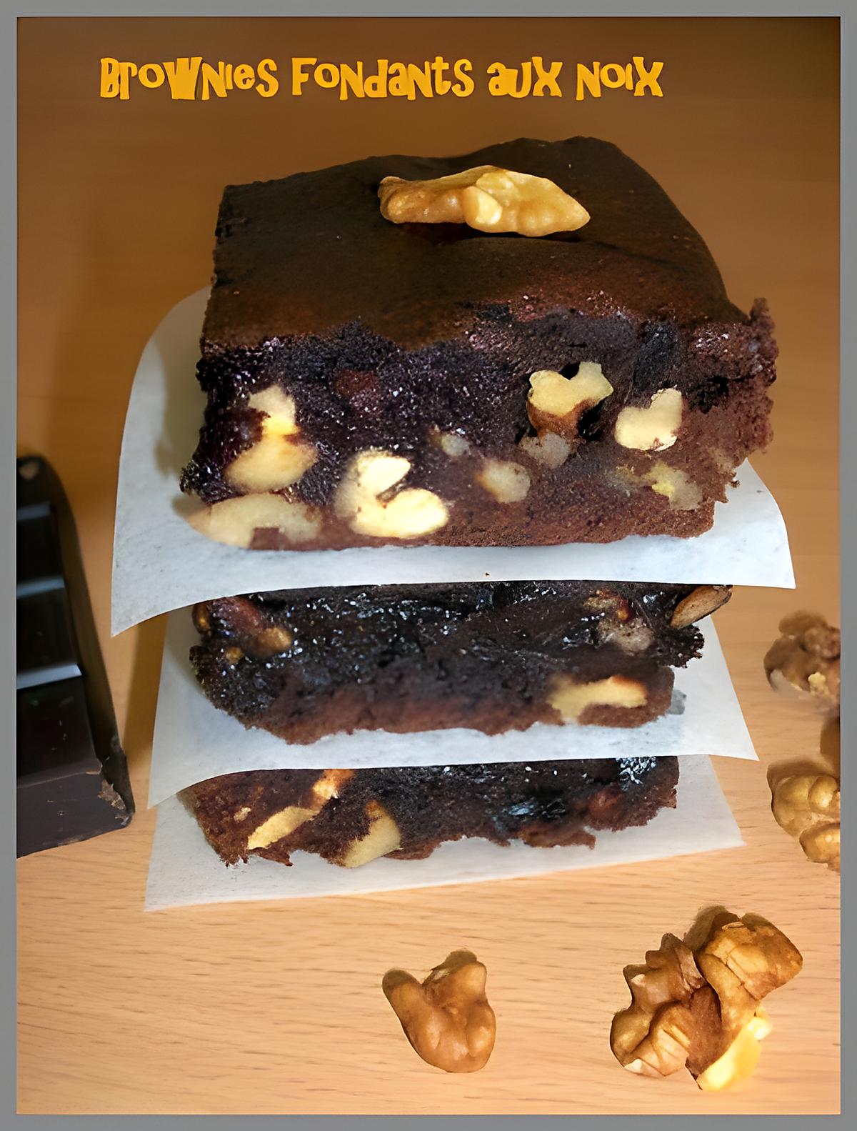 recette Brownies fondants aux noix