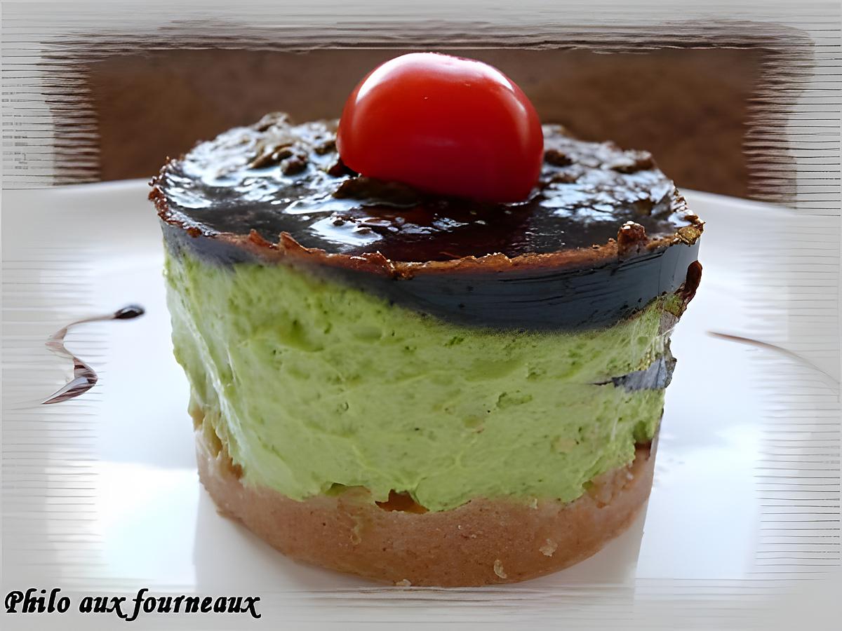 recette Bavarois d'avocat & son miroir balsamique