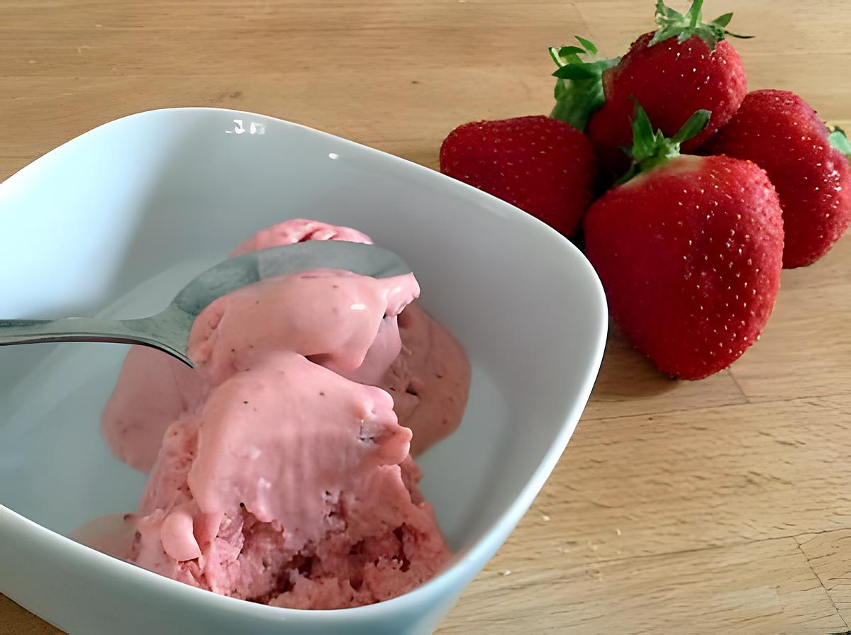 recette Glace à la fraise