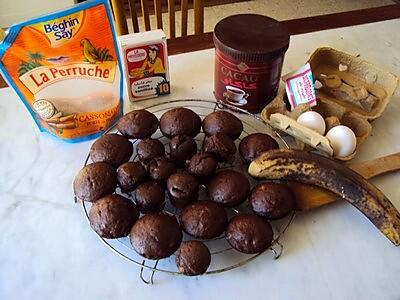 recette Muffins banane-choco : recycler les bananes trop mûres
