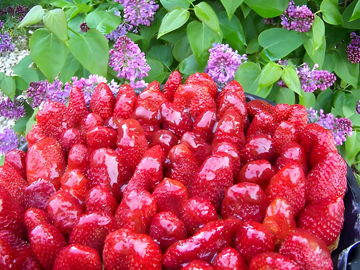 recette Tarte aux fraises amandine