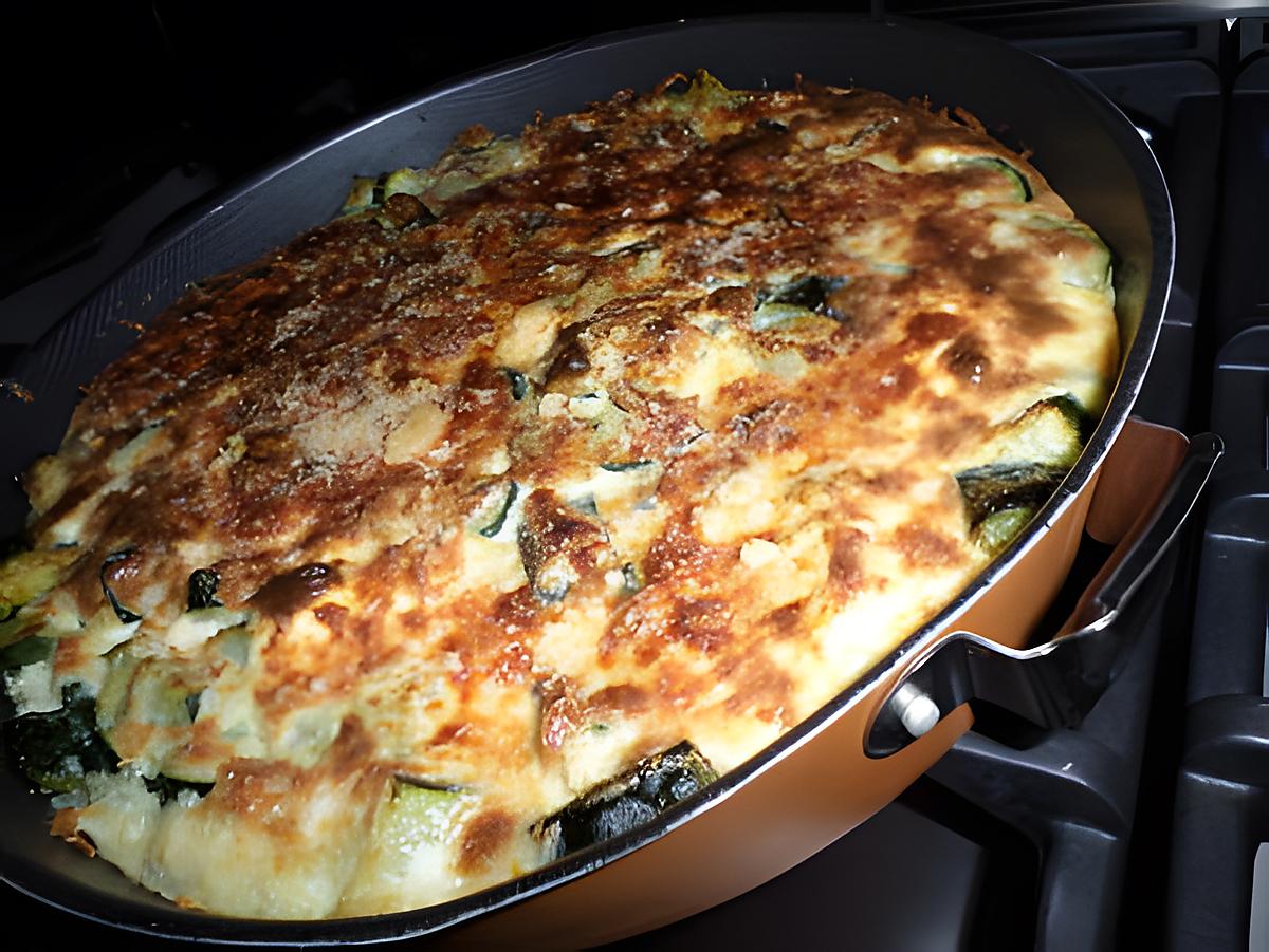 recette Gratin de riz au courgettes et curry