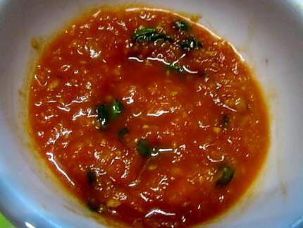 recette Sauce tomates au basilic.