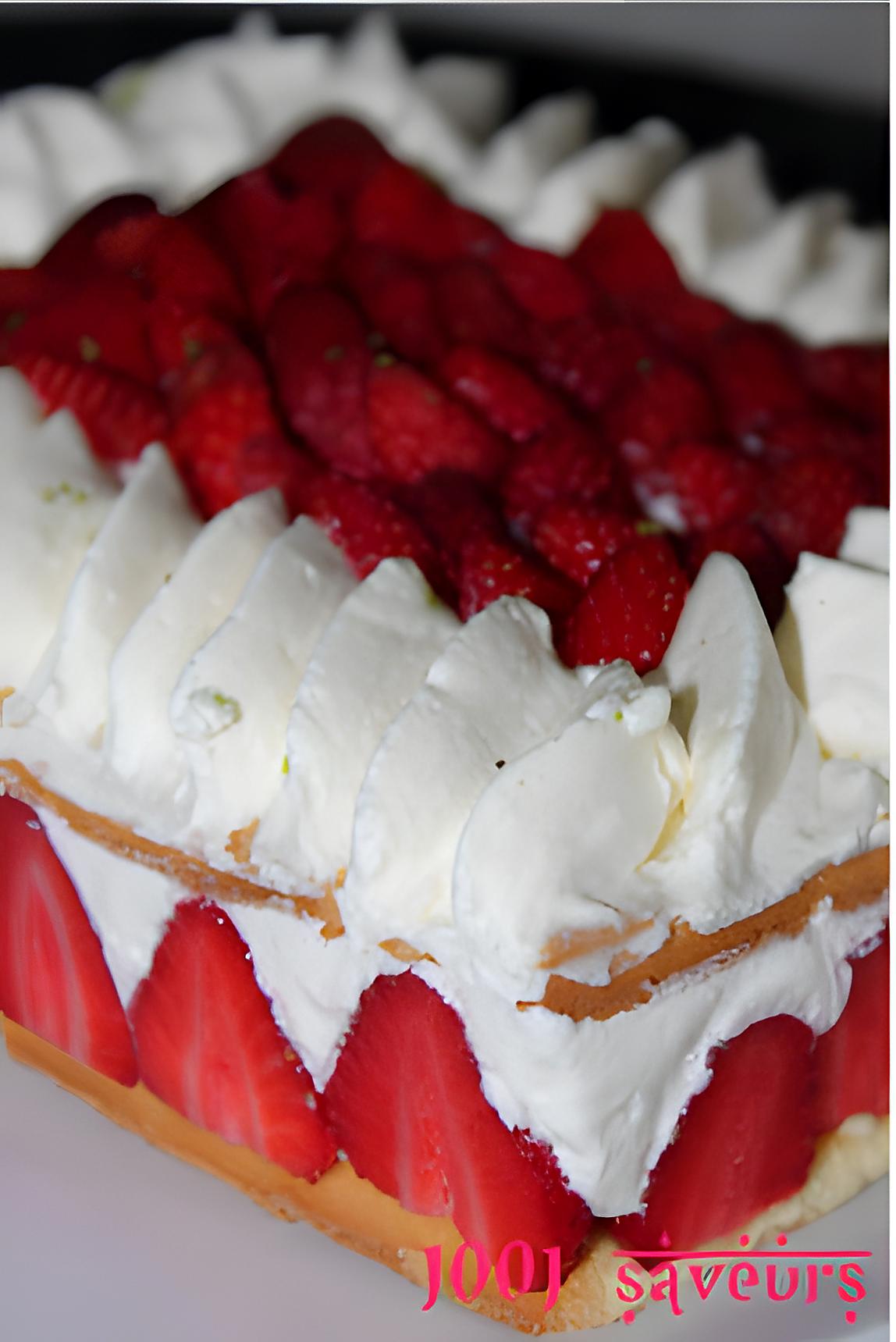 recette Le fraisier mascarpone citron vert