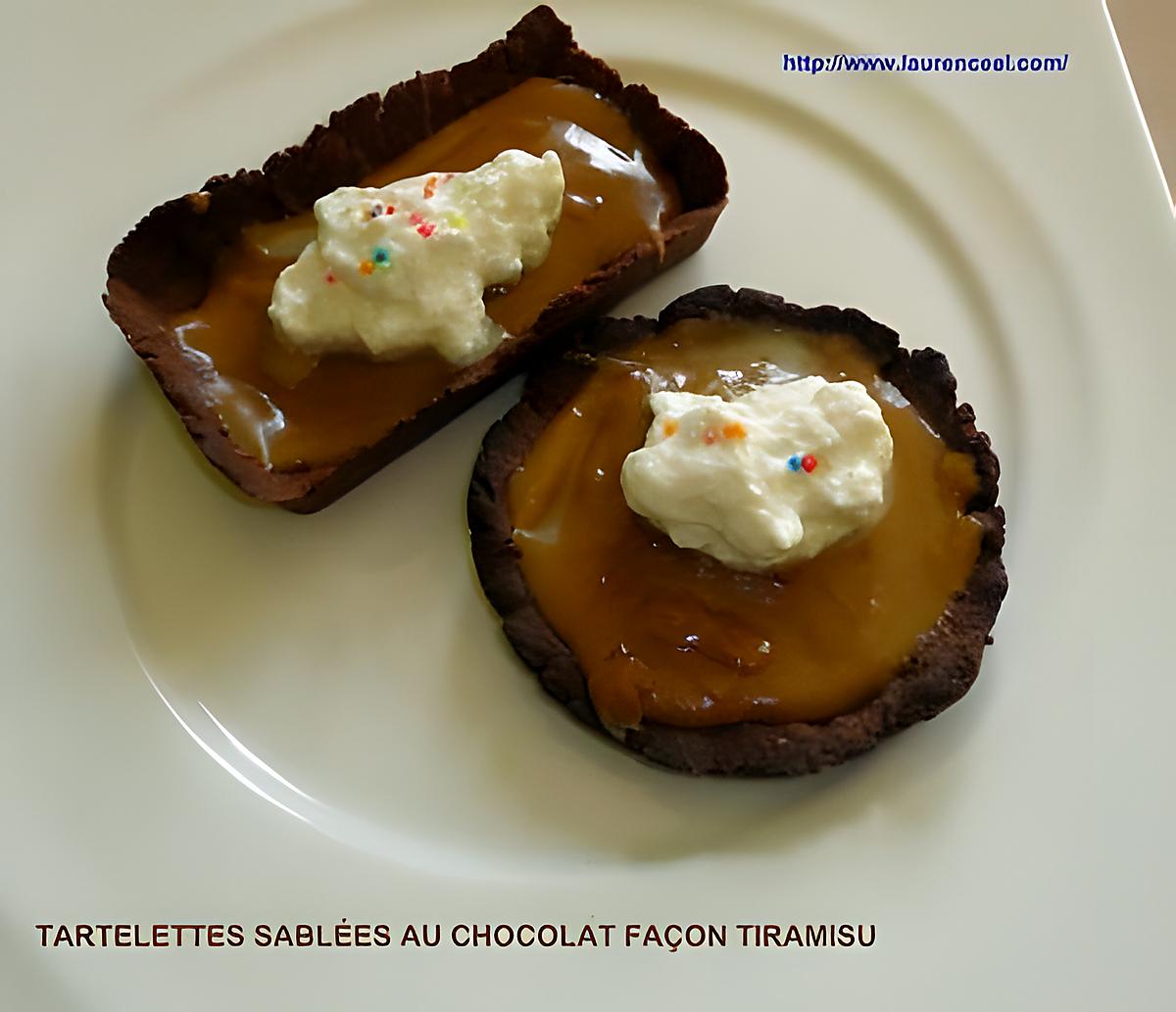 recette TARTELETTES SABLÉES AU CHOCOLAT FAÇON TIRAMISU