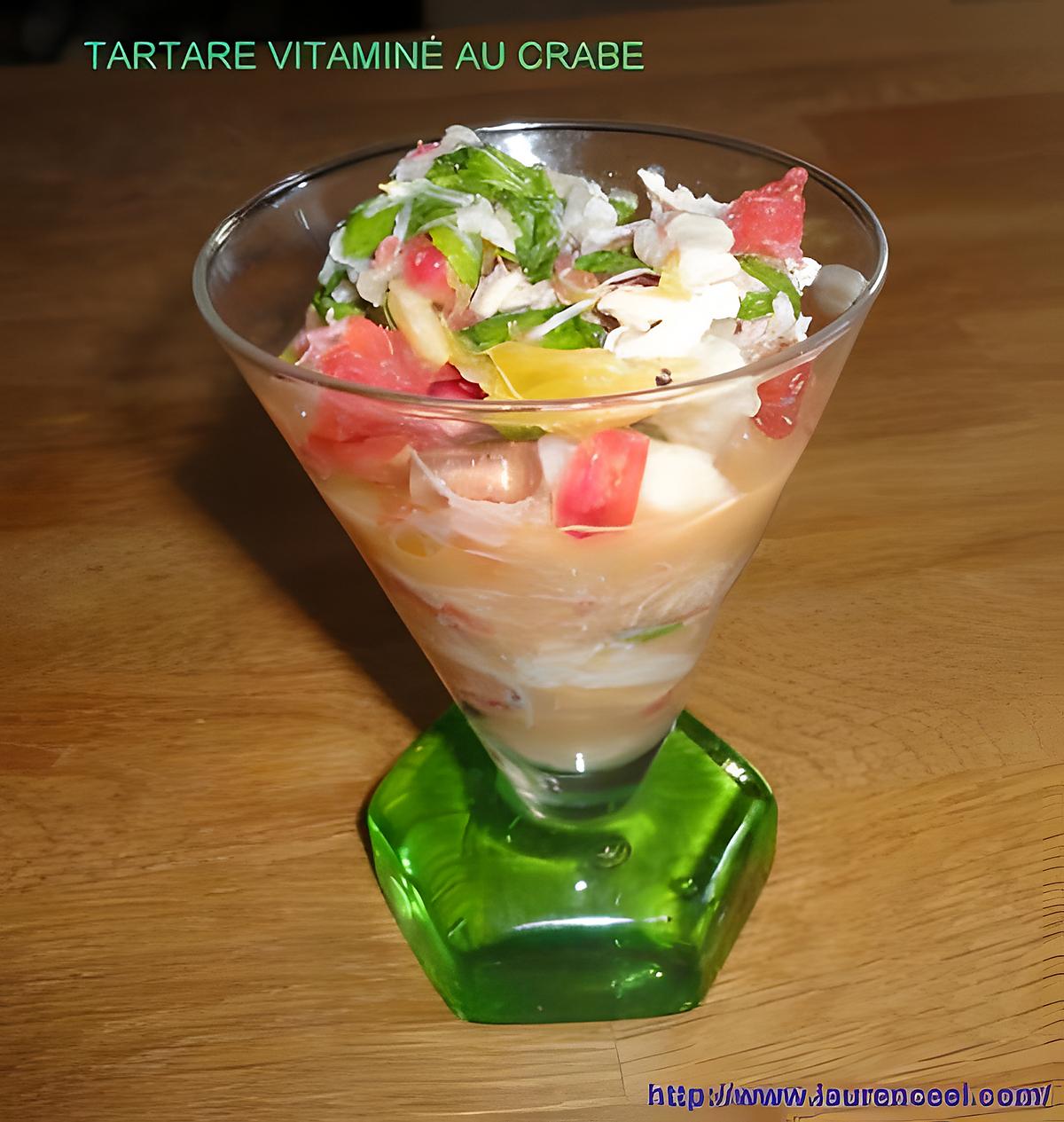 recette TARTARE VITAMINÉ AU CRABE