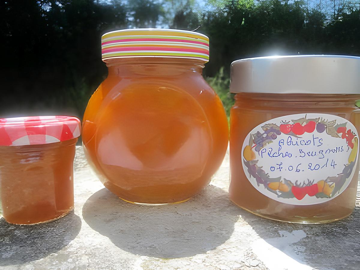 recette Confiture abricots. pêches. brugnons.