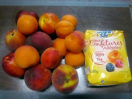 recette Confiture abricots. pêches. brugnons.