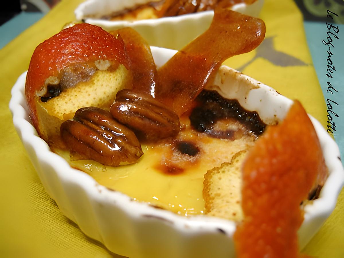 recette Crèmes brûlées à l’orange et aux pralines caramélisées