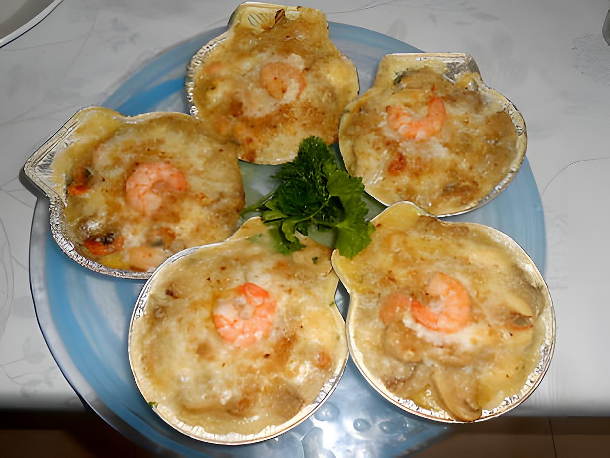 recette COQUILLES  DE  FRUITS  DE  MER