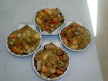 recette COQUILLES  DE  FRUITS  DE  MER