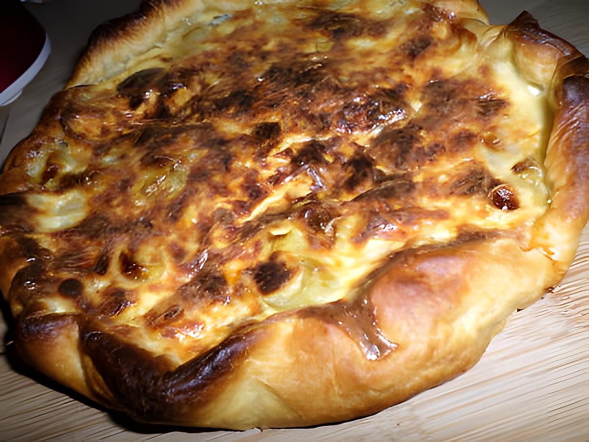 recette Tarte aux poireaux et bleu fondant