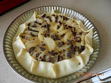 recette Tarte aux poires et chocolat