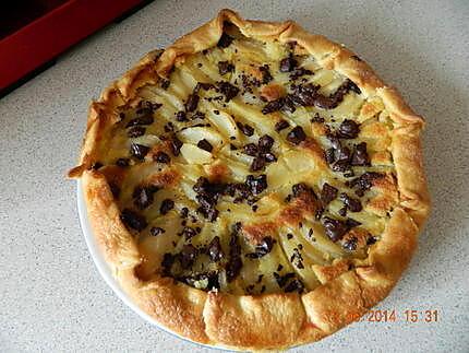 recette Tarte aux poires et chocolat