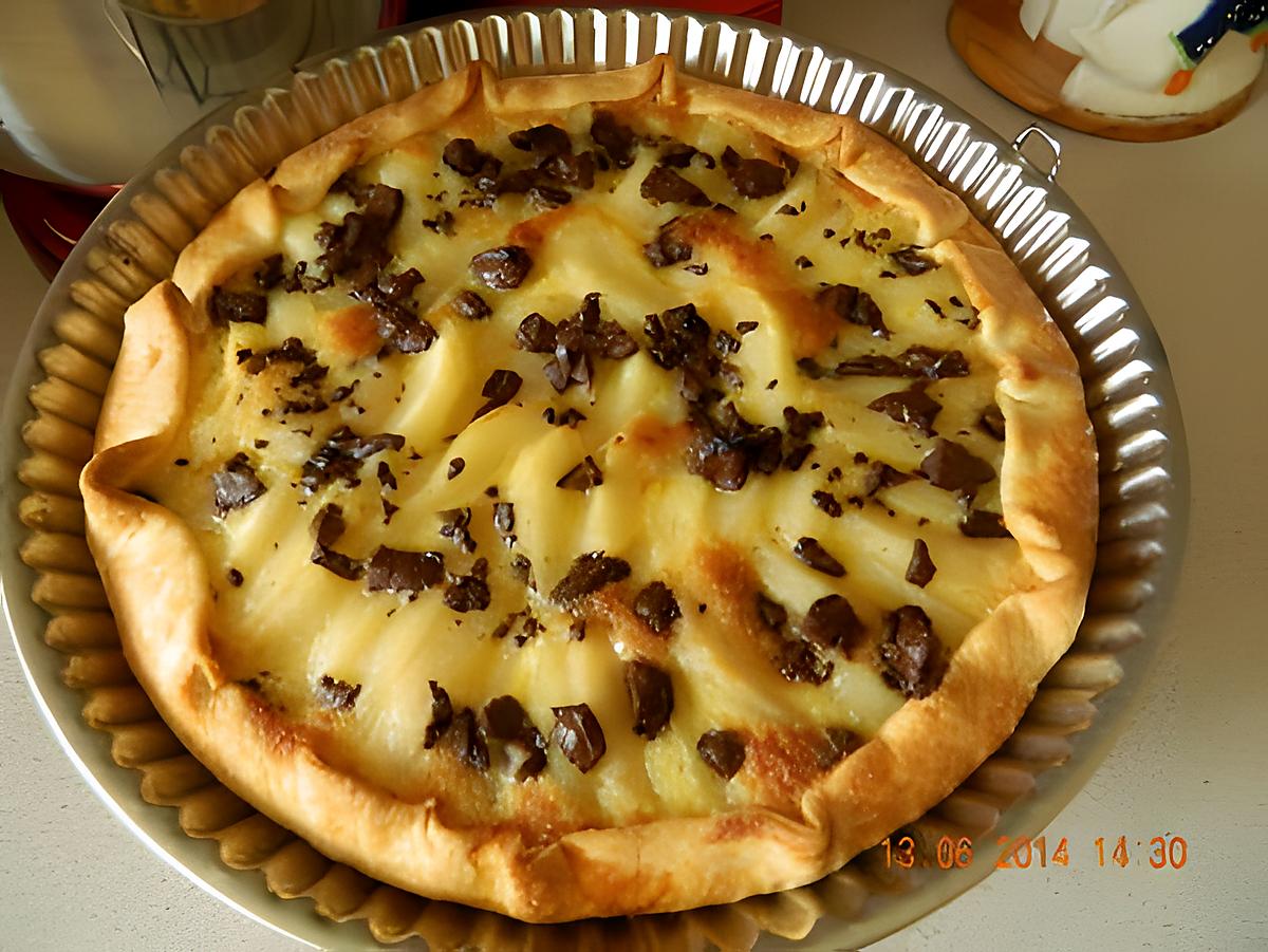 recette Tarte aux poires et chocolat